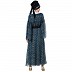 Double layered abaya with Peacock print